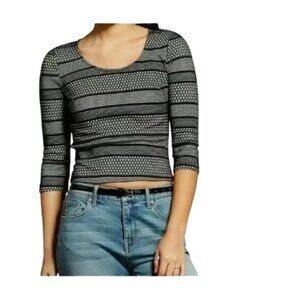 Big Strike Women's Junior's Blouse in Blush and Black Dot Pattern NWT Size XL